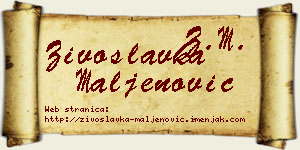 Živoslavka Maljenović vizit kartica